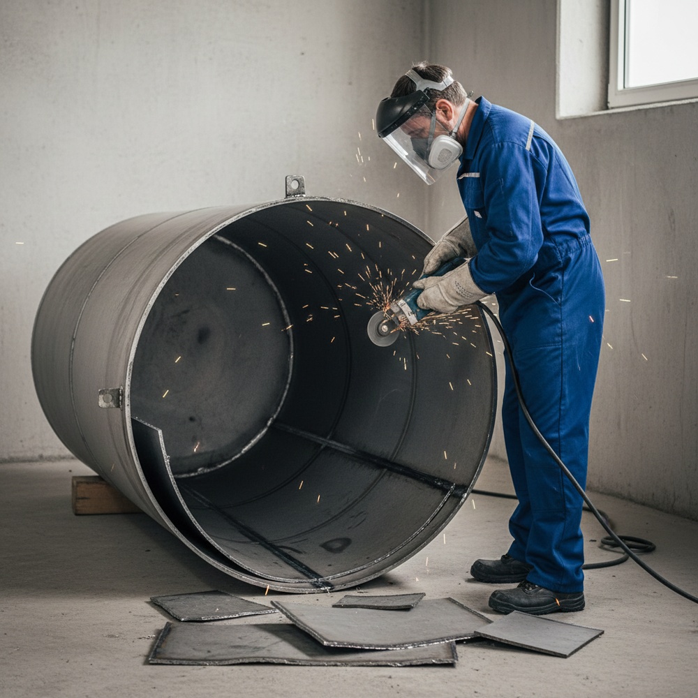 Découpe de cuve Soultz 68 Alsace